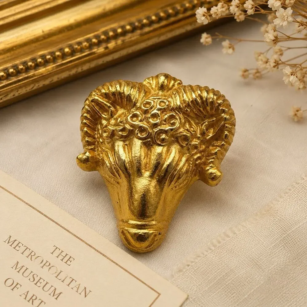 Vintage MMA Metropolitan Museum Art Ram Head Brooch Pendant Egyptian Revival